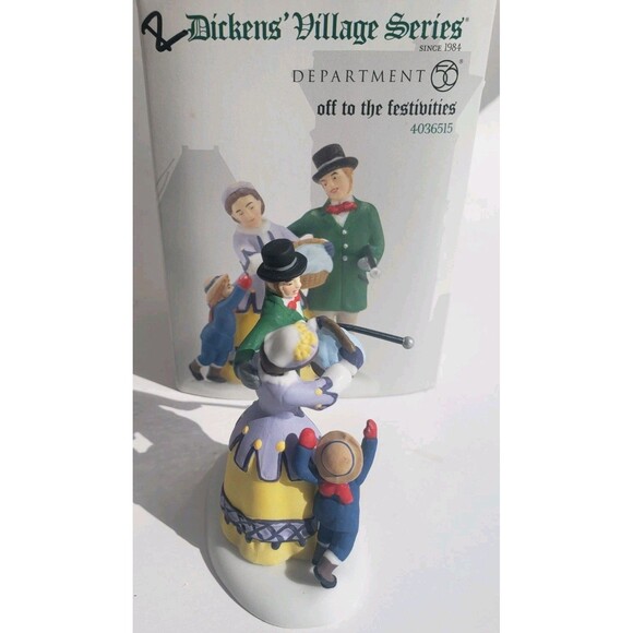 Department 56 Accessories Off To The Festivities Dickens Village Series 4036515 - Picture 7 of 14